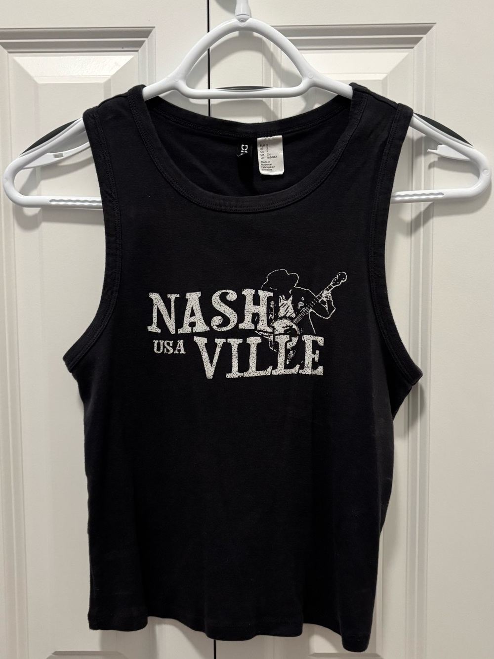 Divided Black Nashville USA Graphic Tank